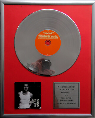 Ronan Keating Turn it on CD Cover +12'' Vinyl goldene /platin Schallplatte