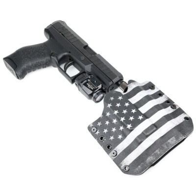 OWB Kydex Holster for 50+ Hanguns with TLR-7 - USA BLACK & WHITE