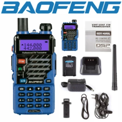 BAOFENG UV-5R+PLUS 5W 128CH QUALETTE 136-174/420-520 MHZ PMR RADIO FUNKGERÄT NEU