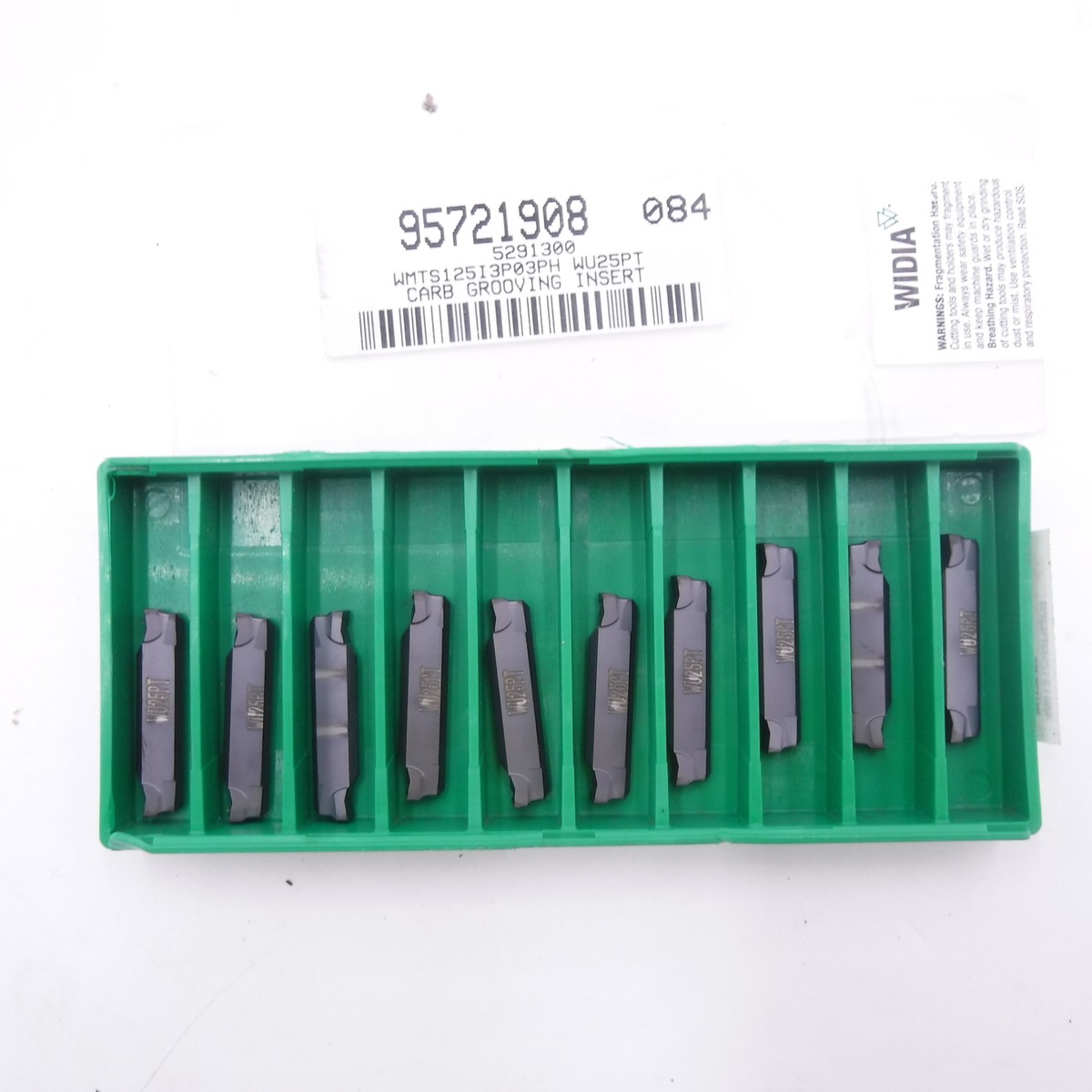 10 Pack Widia Parting/Grooving Insert Grade WU25PT Size 3