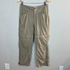 Mountain Hardwear Convertible Pants Women 8 30 Nylon Khaki Hiking Outdoor Shorts