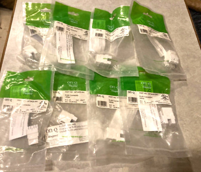 ON-Q WP3425-WH RJ25 connectors lot of 8 keystone jack outlet wall plate module