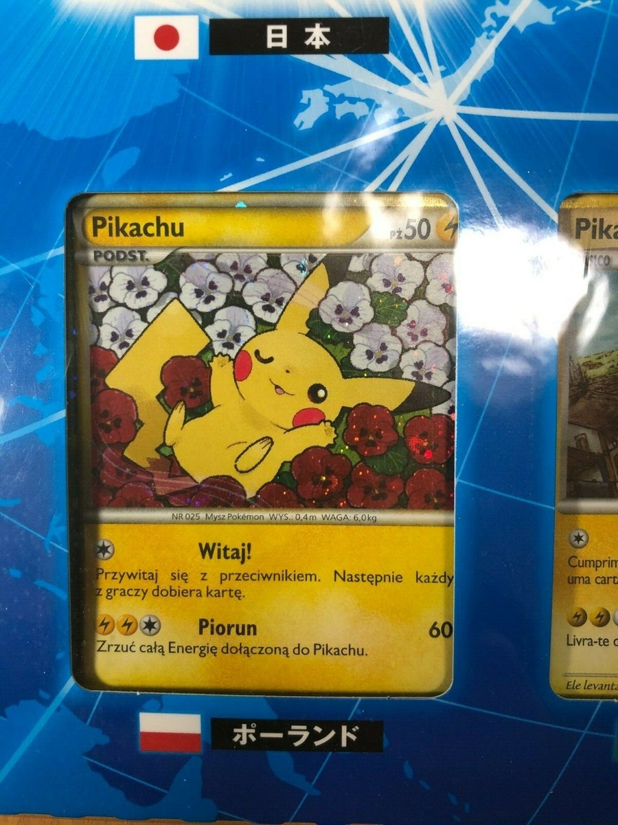 Pokemon Pikachu World Collection Japanese Blue File 9 Cards Pokemon Pikachu World Collection Japanese Blue File 9 Cards