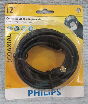 Philips Rd Cable New NOS Philips 12 Foot Long RG59 Coaxial Cable TV Video Components ...