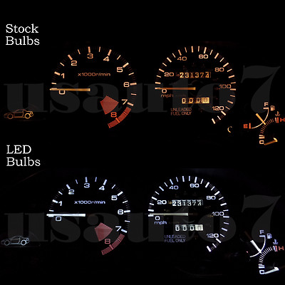 Dash Speedometer Cluster Gauge WHITE LED LIGHT KIT Fit 93-97 Honda Civic Del Sol