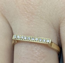 Marsala Sterling Silver Gold Vermeil Ring Cubic Zirconia NEW Size 8