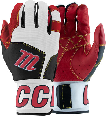 Gants De Frappe Baseball/softball Marucci Blacksmith – XL – Noir/rouge – Neuf