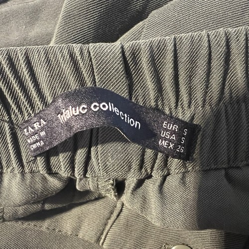 Zara Trafaluc Collection Pants Green Ankle Zip Casual - Picture 3 of 10