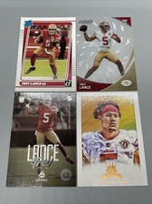 Trey Lance RC 4 Card Lot - 2021 Panini & Chronicles Rookie Cards Inserts (B)