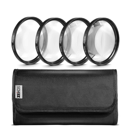 Zeikos 52mm 4 piece high definition Close-Up filter (+1 +2, +4 and +10 Diopters)