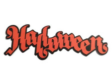 Halloween Cardstock Words with Backgrounds Die Cuts Scrapbook Cards 6 Pieces