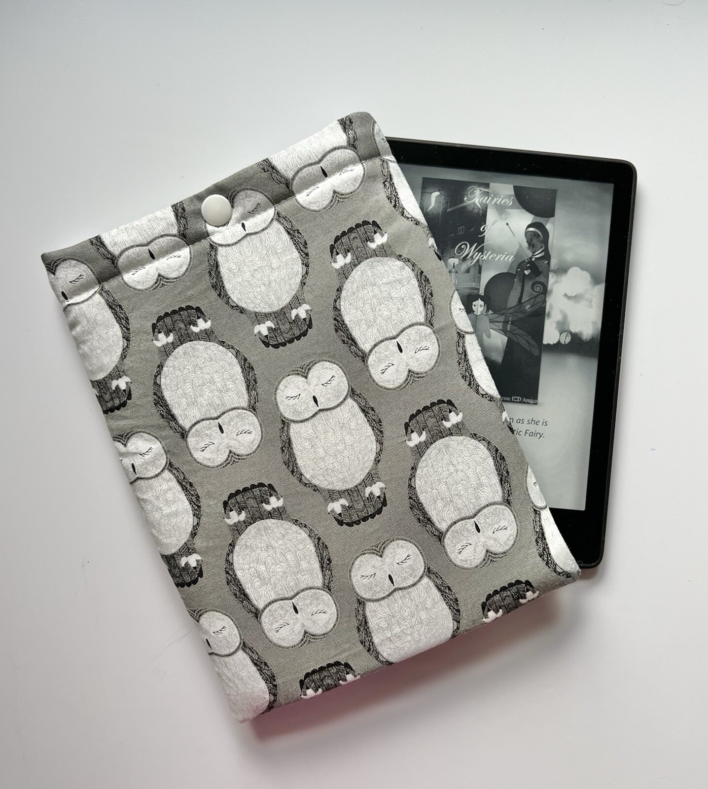 Kindle Padded Sleeve l Owl Print | Handmade-image