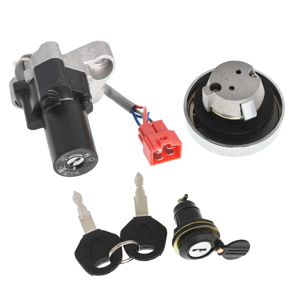 Ignition Switch Fuel Gas Cap Cover Seat Lock Key for Yamaha V Star 650 1100 - Imagem 4 de 4