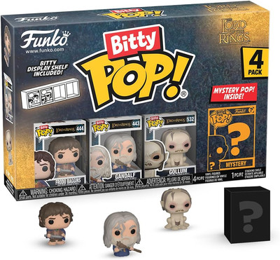 Bitty Pop!: Lord of the Rings Mini Collectible Toys 4-Pack - Frodo Baggins, Gand