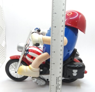 M&M Freedom Rider Motorcycle Red White And Blue Candy Dispenser