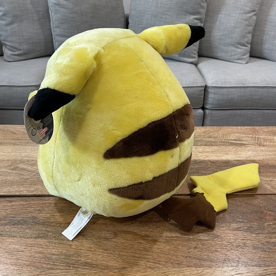 Juguete de peluche Pokémon Fat Pikachu Jumbo 1999 16" con etiqueta Nintendo vintage Foto 4 de 4