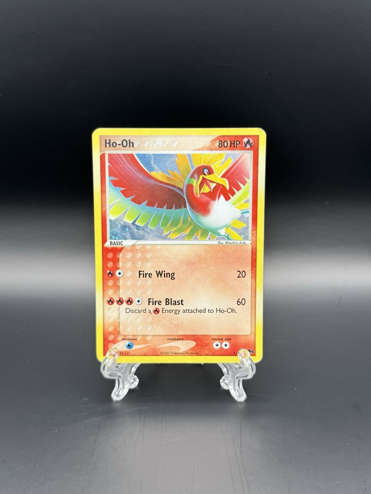 2007 Pokemon HOLO Ho-Oh Pop Series 5 RARE #1/17