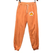 Camp High Santa Monica Jogger Sweatpants Womens Small Orange Streetwear Comfort