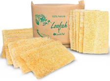 Natural Loofah Kitchen Sponge XL - 10 Pack - Natural Sponges for Dishes - Eco