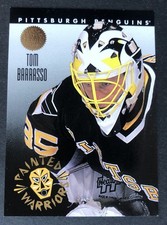 Tom Barrasso 1993-94 Leaf Hockey Painted Warriors Card #9 Pittsburgh Penguins