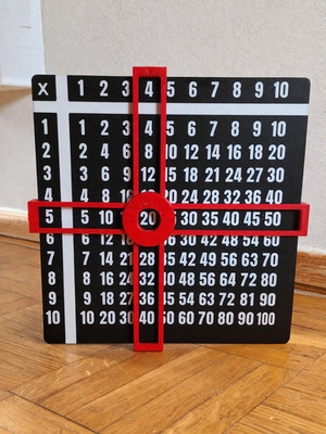 3D Printed Multiplication Board for Kids   Interactive Math Learning Tool with S