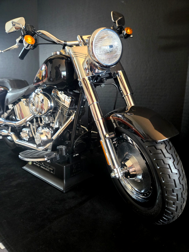 ✅ 1/4 CUSTOM TERMINATOR 2 New Bright Harley Davidson Fat Boy 9.6V R/C READ DESCR - Picture 6 of 24
