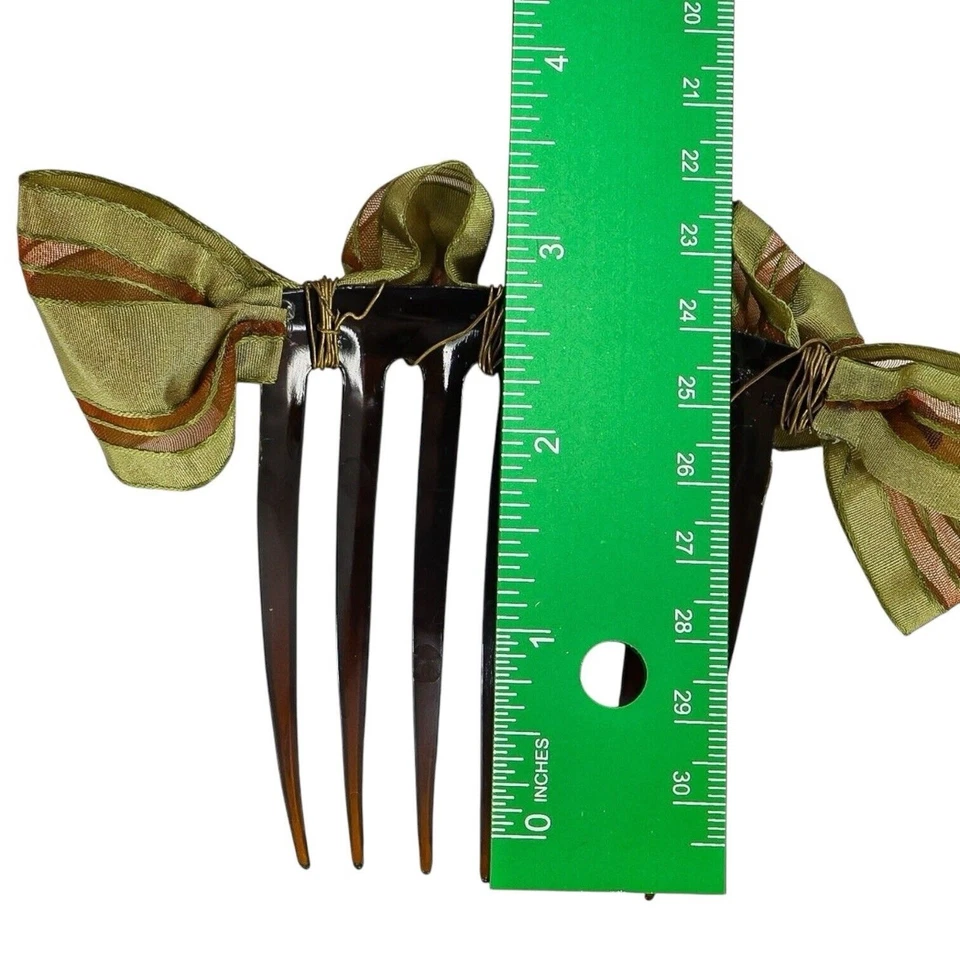 Lot Of 5 Large Vintage Plastic & Fabric Hair Accessories Incl Ann Vuille - Image 4 of 4