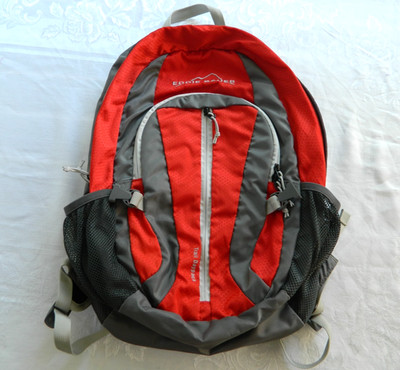Eddie Bauer Trail Daypack 13x18x6'' Red & Gray Multi-Purpose Trail School Travel