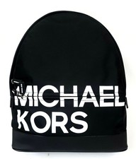 Michael Kors Sport Backpack Black Nylon Top Zip Large Logo