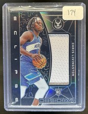 2023-24 Panini Obsidian Chris Livingston Eclipse Materials RC Jersey #/249 Bucks