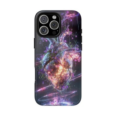 Neon Heart Surreal Floral Glow | Phone Ink Case for iPhone / Galaxy / Pixel