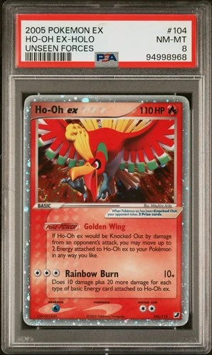Pokemon Ho-Oh ex EX Unseen Forces Holo Ultra Rare #104 PSA 8 NM-MT