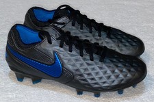 NIKE Tiempo Legend 8 Elite FG Black Blue Soccer Cleats NEW Mens Boys Girls Sz 4