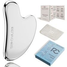 Rena Chris Gua Sha Facial Tools, Stainless Steel Guasha Tool 1 Count, Silver