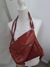 Visconti multiway lots of pockets  rust leather backpack in VGUC
