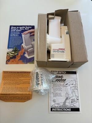 Presto Salad Shooter Electric Food Slicer Shredder 02910 Vintage Unused NOS Open
