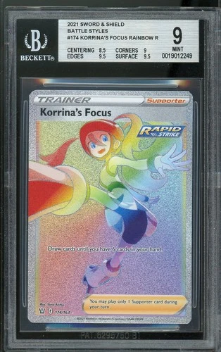 Korrina's Focus Rainbow R 174/163 Pokemon BGS 9 Silver *249