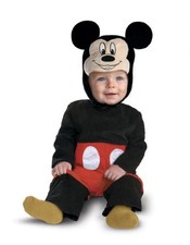 MICKEY MOUSE Infant  Toddlers Size 12-18M Costume Jumpsuit  Headpiece