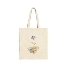 Watercolor Flower Tote Bag Canvas Shopper Shoulder Bag Floral Nature Garden Gift