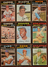 1971 Topps HOF Lot (9) Aaron Mays Gibson Bench Jackson Seaver TSimm RC MORE! L/M