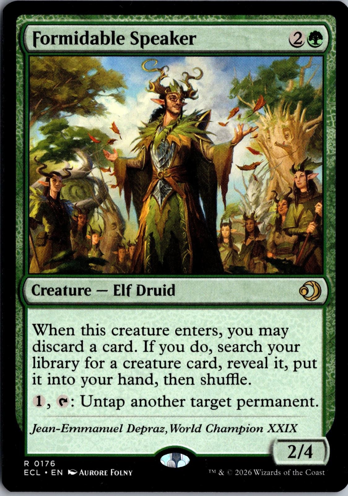 Formidable Speaker 176 Rare Lorwyn Eclipsed Magic: The Gathering Lightly Played