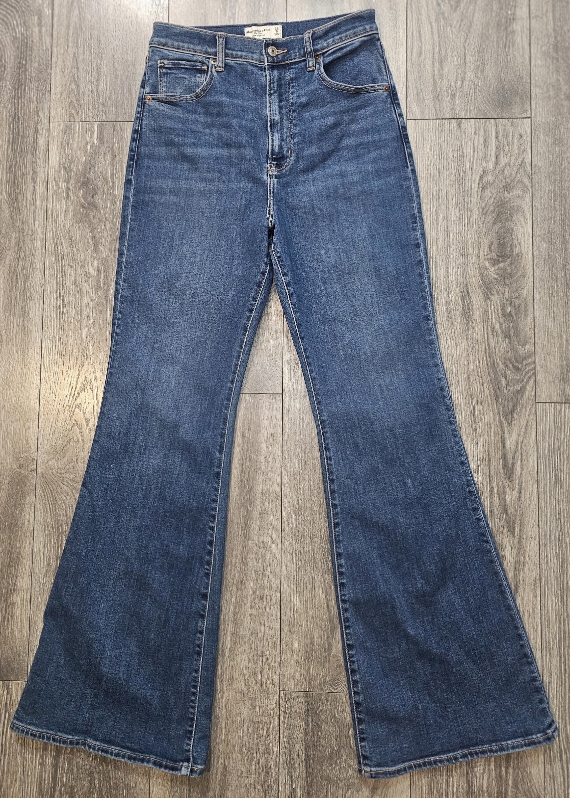 Abercrombie & Fitch The Flare Ultra High Rise Curve Love Jeans Blue Women's 29/8