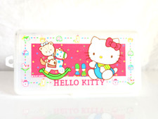 Vintage 1987 Sanrio Hello Kitty Pencil Box Clear White No Tray