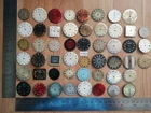 #304/ 50 Vintage/Antique Clock Faces for Repair/Parts, Steampunk/Altered Art.