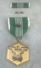 WW2 Award For Military Merit  Green Ribbon Pin Bars Case Bronze