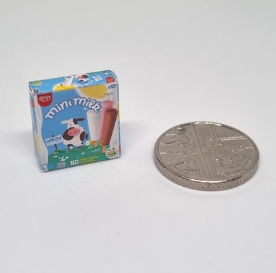 Puppenhaus Miniatur Handarbeit Maßstab 1:12 Essen - Mini Milch Eis Lolly Box