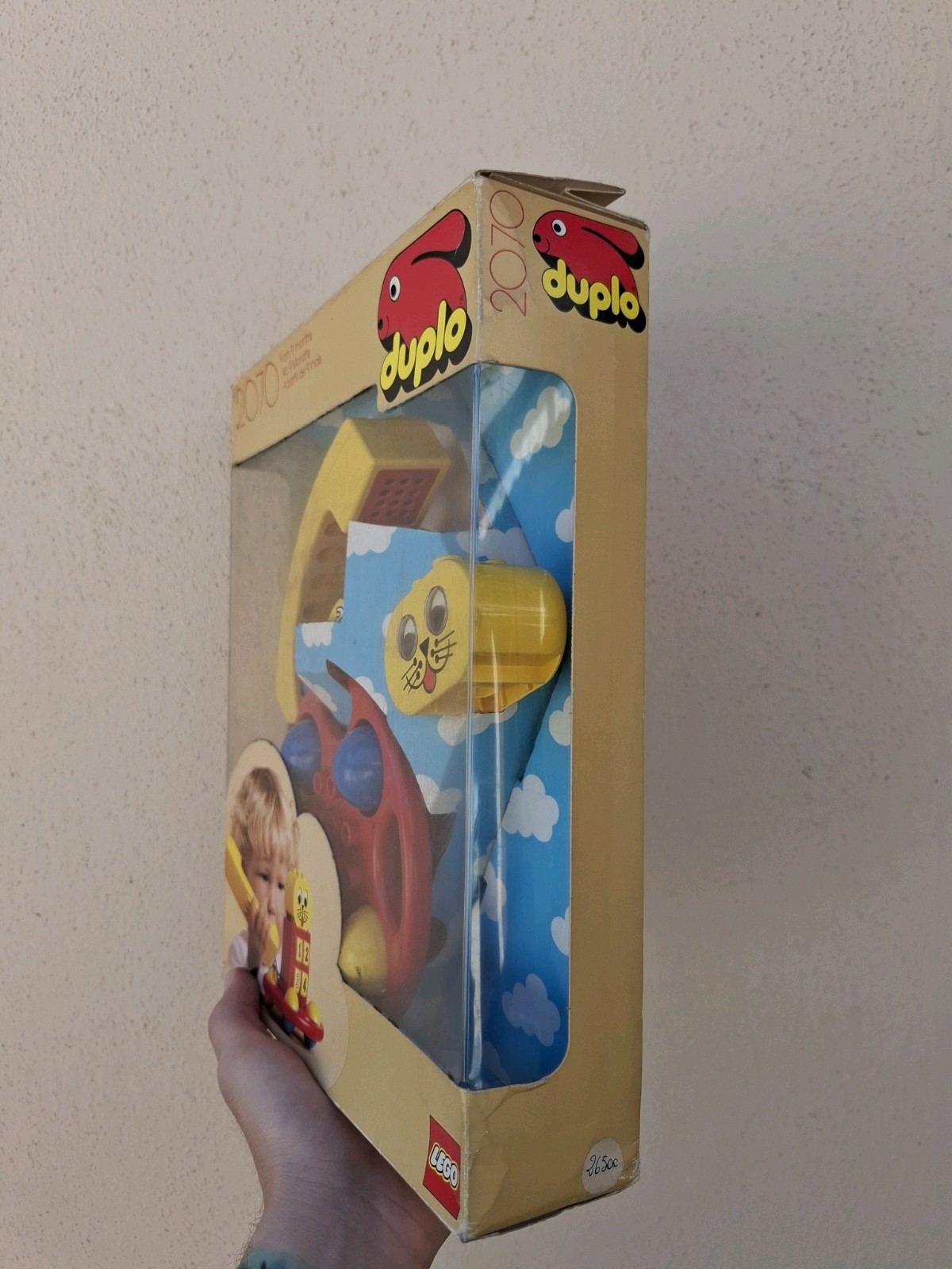 LEGO DUPLO 2070 Telephone Rattle Phone Vintage Baby Toy Anni 80 New foto 3