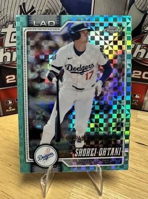 Shohei Ohtani /199 2026 Topps Chrome Aqua X-Fractor Dodgers MVP Buyback