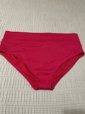 Lands' End Pink Ribbed Bikini Bottoms NWOT 3X size 24W-26W