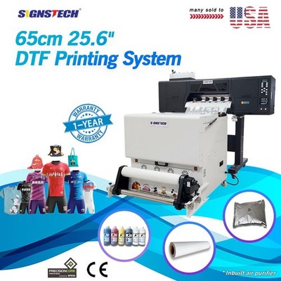 65cm 25.6'' DTF Printer+Powder Shaker Fabrics T-shirts Printing Epson I3200 heads